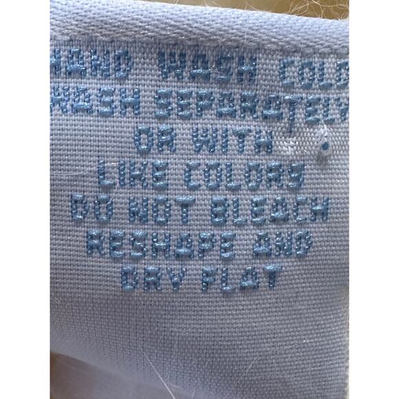 Angora Fuzzy Vintage sweater White turtleneck Pullover side zipper Sz S/M - Picture 7 of 11